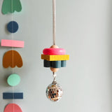 Fun and colorful “Square” Jesmonite Suncatcher
