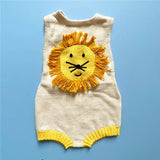 Spring/Summer Baby Onesie with Lion Knitted, Organic