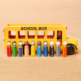 Wooden School Bus with Children
