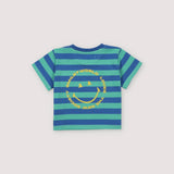 Smiley Baby T-shirt Stripes Cobalto