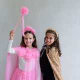Pink Ruffle Flower Wand