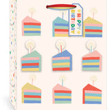 Birthday Brights Cake Slices Large Vertical Bag