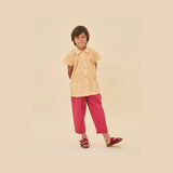 Cherry Denim Pleated Trousers