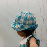 Blue Flowers Reversible Sunhat