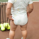 Short Sleeve Henley One-Piece Doubles