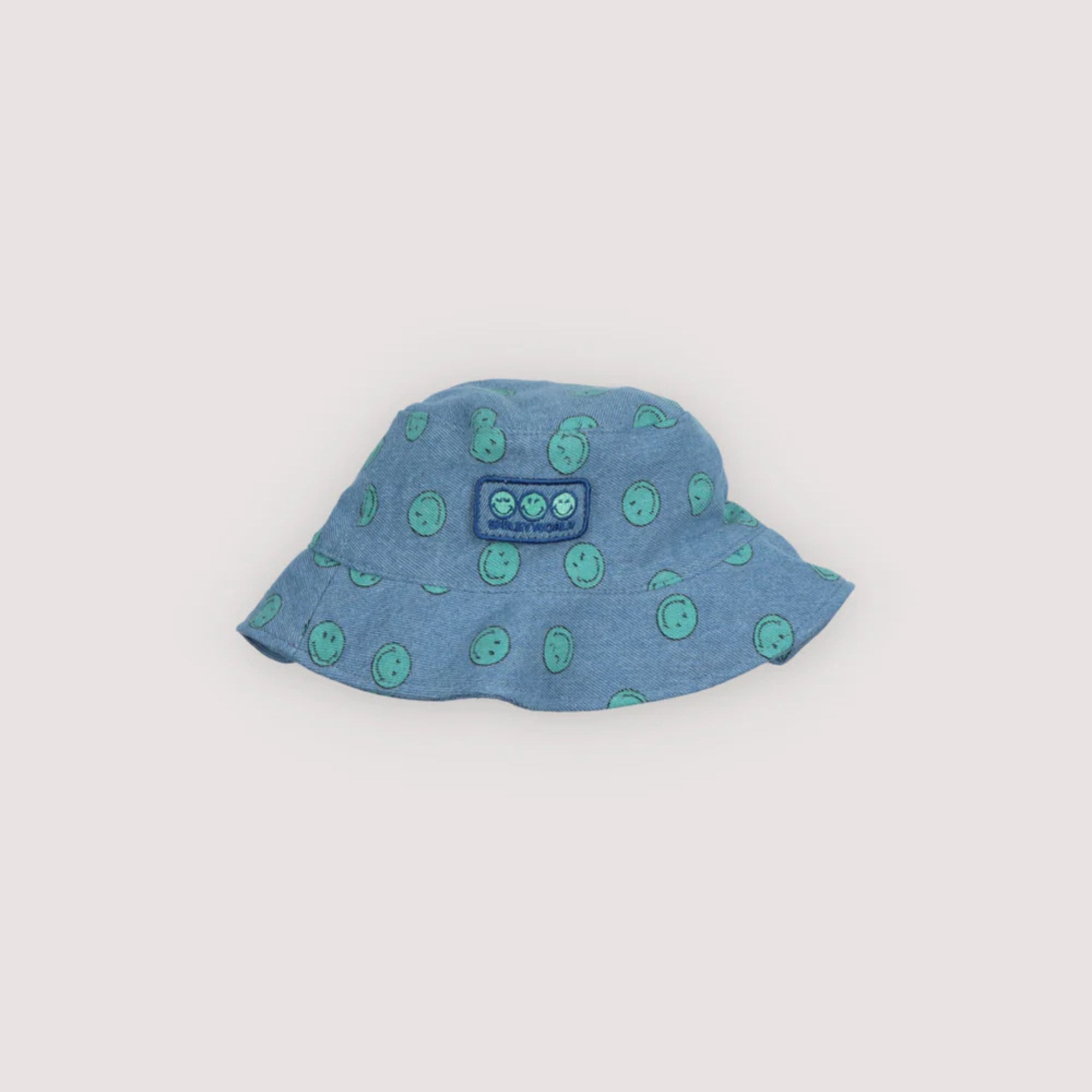 Smiley Denim Bucket Hat