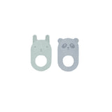 Ninka & Ling Ling Baby Teether - Pack of 2 - Pale Mint / Dus