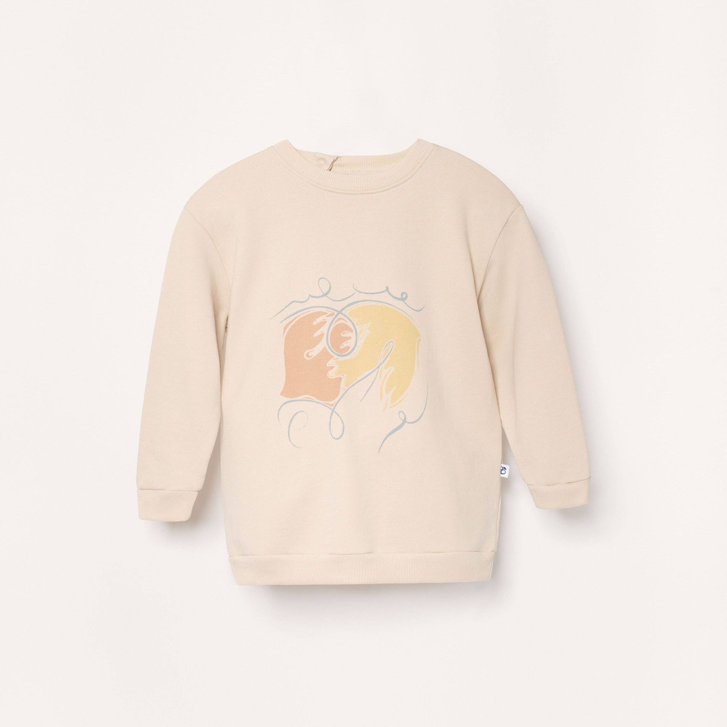 Organic Pima cotton kids sweatshirt - pastel birds