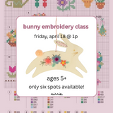 Bunny Embroidery Class