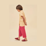 Cherry Denim Pleated Trousers