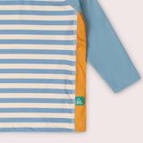 Hazy Blue Striped UPF 50 Sunsafe Long Sleeve Rash Vest
