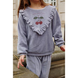 Wally Frill Sweat Shirt Tradewinds