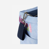 DIAPER BAG - MULTICOLORED EMBROIDERED COTTON BIRDS
