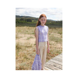 Ivory Denim Pleated Trousers