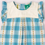 Blue Flowers Frill Summer Romper