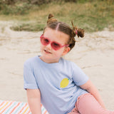 Fuchsia Haze Heart with Pink Mirrored Lenses