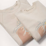 Organic Pima cotton kids sweatshirt - pastel birds