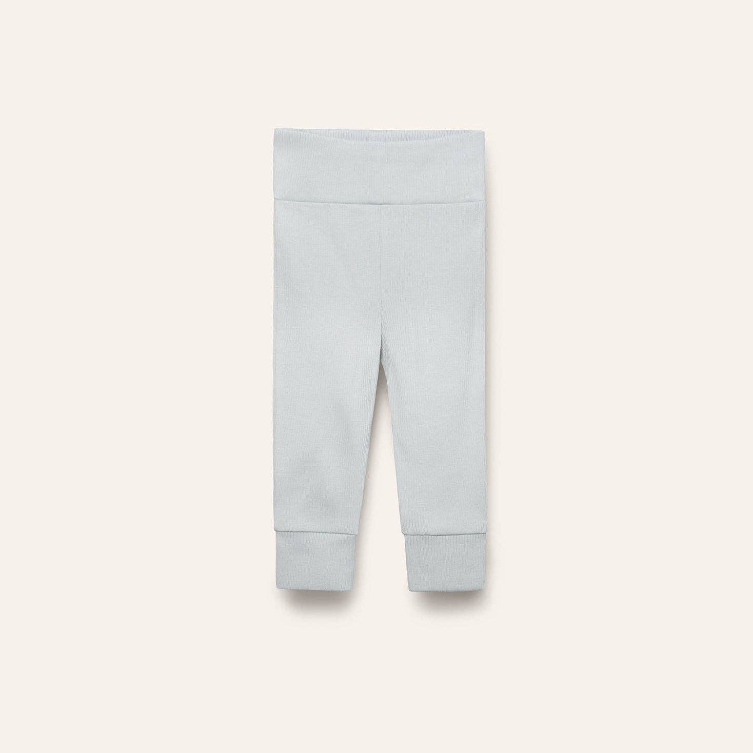 Organic Pima cotton baby leggings - blue