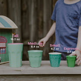Kids Melamine Cup - Small - Fun Fair Mint Print - 5.4oz