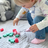 Non-Slip Stay on Baby and Toddler Socks - Fairy Tale Pink