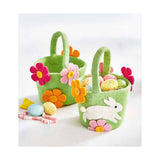 Felt Bunny & Flowers Easter Basket - Multi