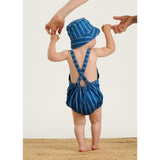 Mallorca Bubble Romper | Pinstripe