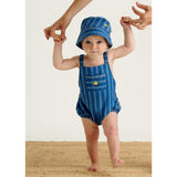 Mallorca Bubble Romper | Pinstripe