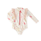 Swim Long Sleeve Ruffle One-Piece Sea Bloom