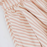 3/4 Sleeve Twirl Dress in Vintage Pink Stripes
