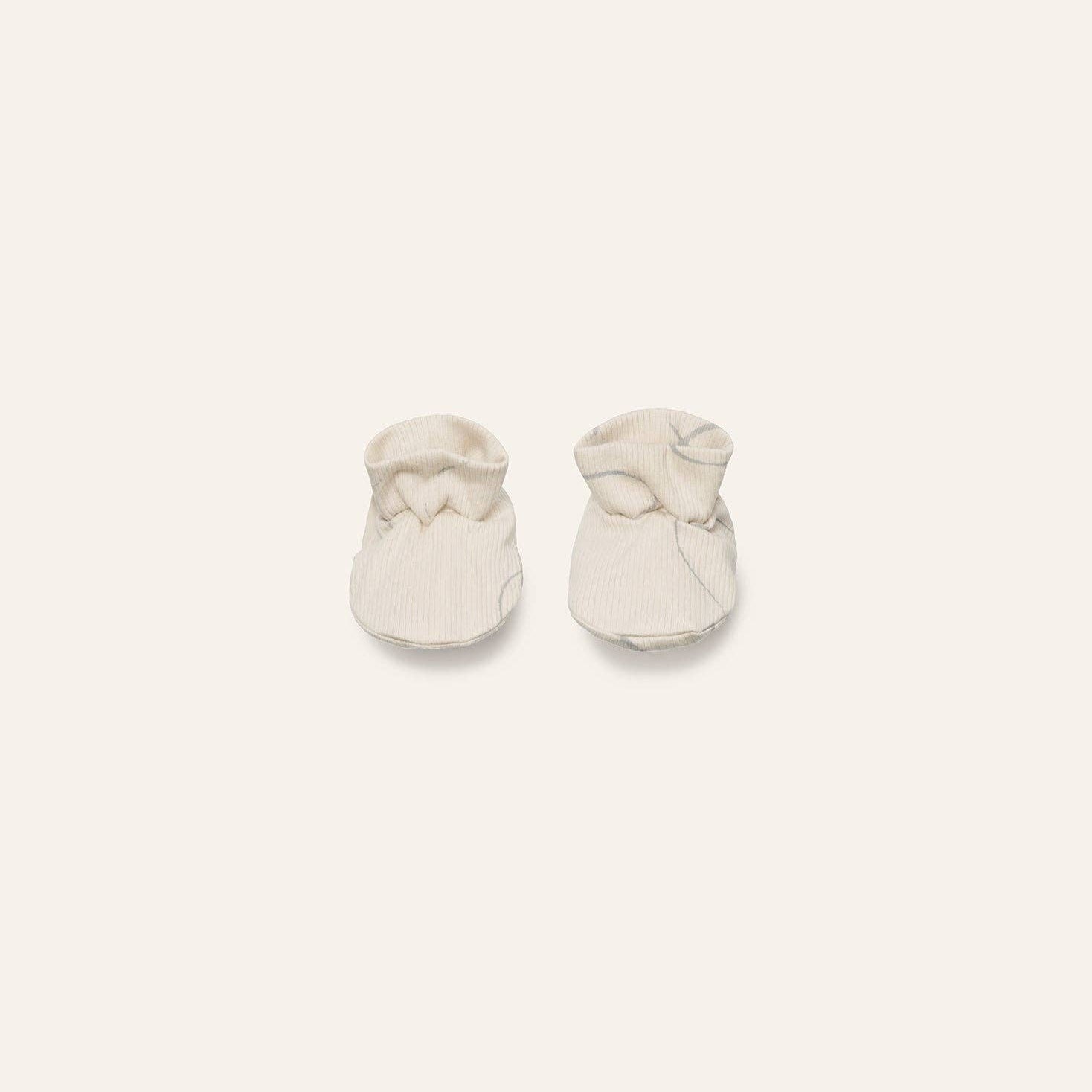 Organic Pima cotton baby booties - breeze