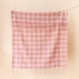 Lambswool Baby Blanket in Pink Gingham