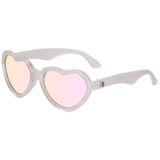 Silver Shimmer Hearts with Pink Mirrored Lens