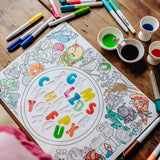 Alphabet Soup Sensory Coloring & Doodle Mat