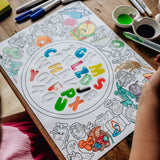 Alphabet Soup Sensory Coloring & Doodle Mat