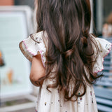 Printed Dress with Ruffle Sleeves