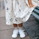 Printed Dress with Ruffle Sleeves