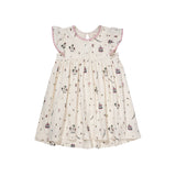 Printed Dress with Ruffle Sleeves