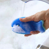 Silicone Fish Bath Scrub - Blue