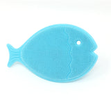 Silicone Mini Fish Scrub - Aqua