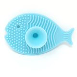 Silicone Mini Fish Scrub - Aqua