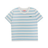 Stripes Baby Tee | dusty blue/off-white
