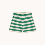 Stripe Shorts | dark emerald/light cream