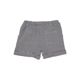 Stripe Shorts with Fold Up - Navy/Cream Stripe