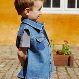 Stripe Shorts with Fold Up - Navy/Cream Stripe