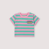 Smiley Baby T-shirt Stripes Hibiscus