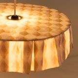 Lampshade 50cm - Mustard Lilac Harlequin