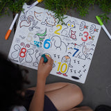 Wild Digits Sensory Coloring & Doodle Mat