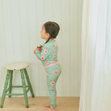 Green Bloom Pajama Set