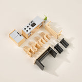 Wooden Doll House Kitchen Furniture & Accessories (12 pcs)