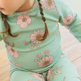Green Bloom Pajama Set